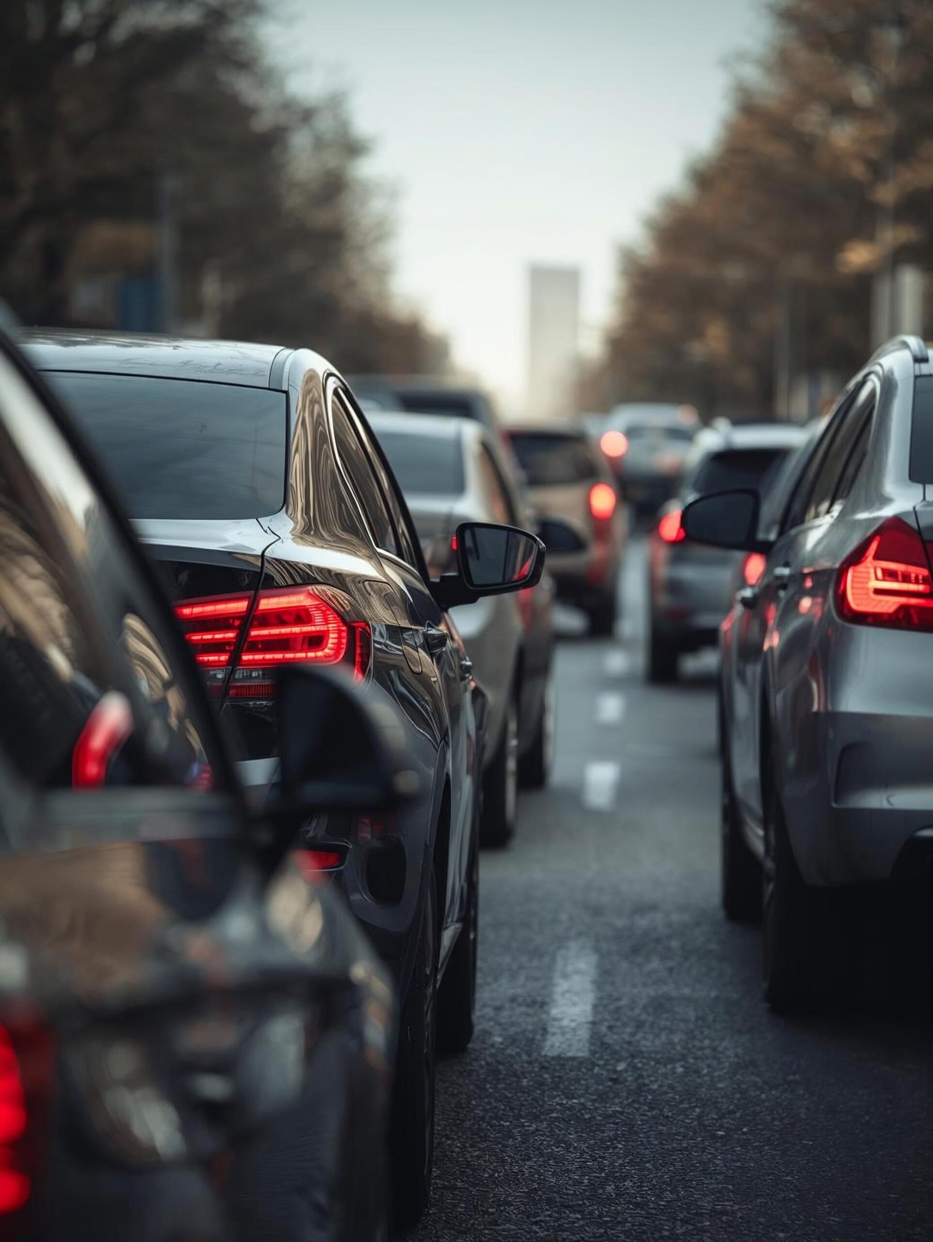 Stau auf einer städtischen Straße