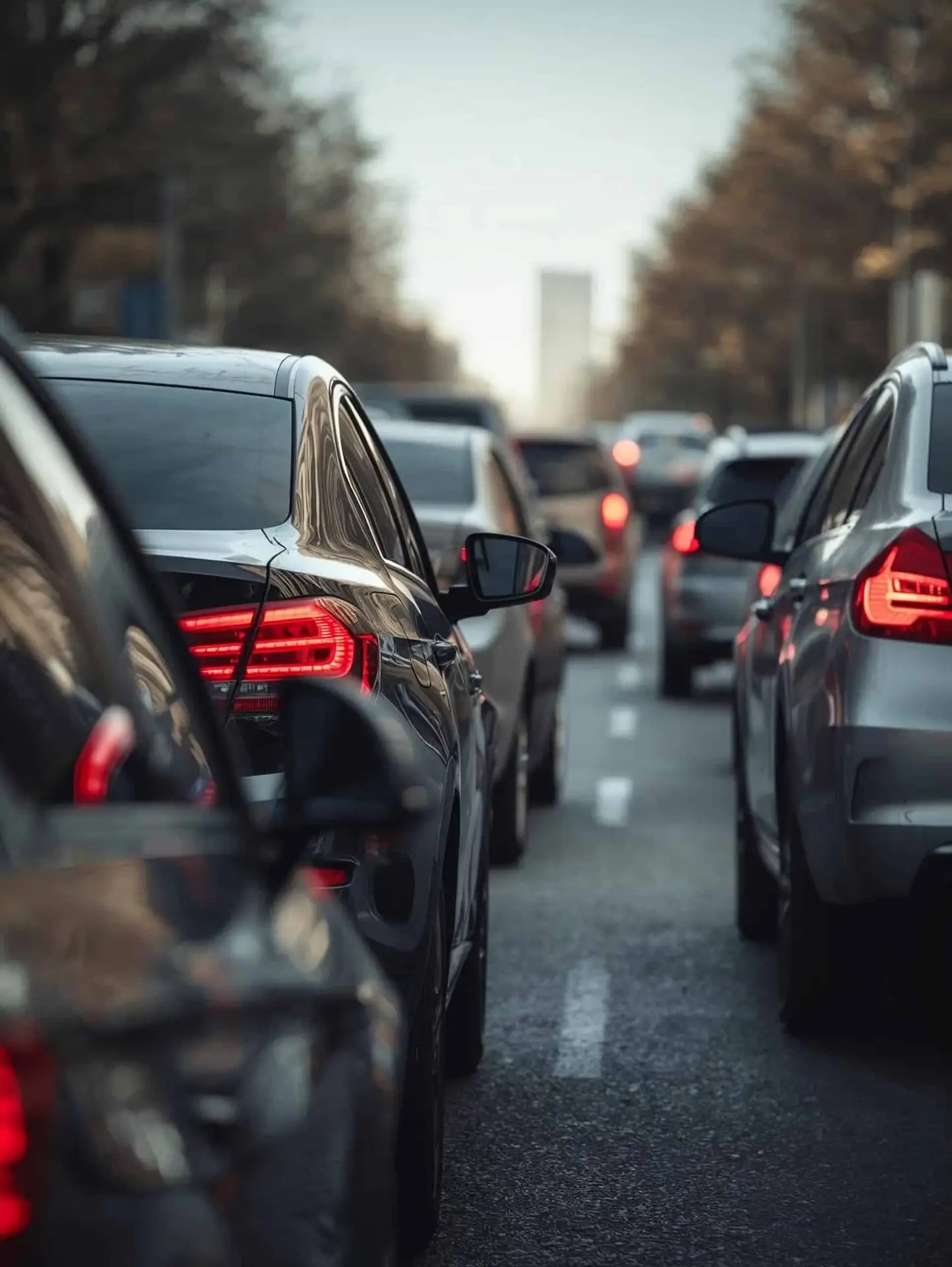 Stau auf einer städtischen Straße